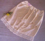 Ivory silk half slip