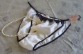 black white silk tanga